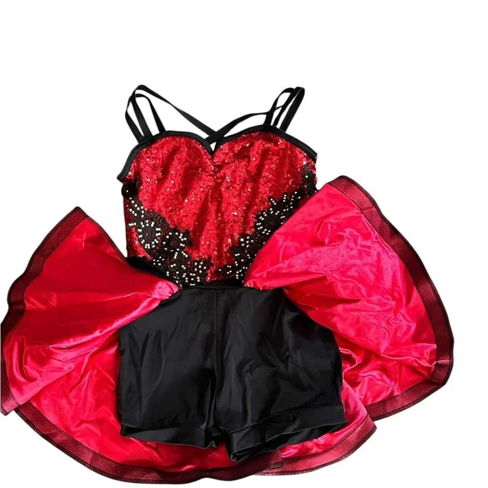 Weissman Red and Black Kids Dance Costume